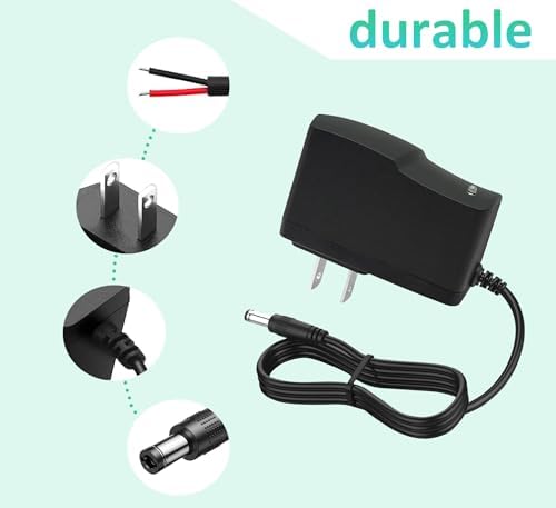 12.6V 1A AC/DC Power Supply Adapter 1000mA 500mA 12.6 Volt Li-ion Battery Charger with 5.5X2.5/(2.1mm Compatible) US Plug for 12.6V Power Supply Cord Massage Gun