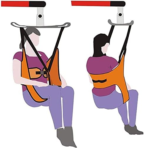 Full Body Patient Hoist Sling Stair Slide Transfer Belt, Medium Toileting Sling Emergency Evacuation Chair Up and Down, for Bariatric Handicap Elderly