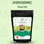 AYURVEDASHREE Pure Fuller's Earth Clay (Multani Mitti) Bentonite Clay 50 Gm | Fuller's Earth Powder | Multani Mud Mitti | Indian Healing Clay | No Added Fragrance | Natural Face Pack