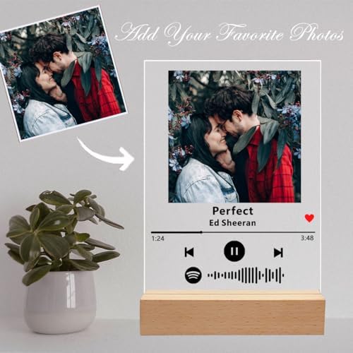 CcXrc Custom Picture Frames, Personalized Photo Frame, Customized Picture Frames, Personalized Valentines Anniversary Birthday Gifts for Women Men bf gf Mom Dad