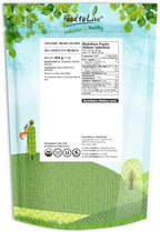 Food to Live Organic Mung Beans, 1 Pound – Non-GMO, Whole Dried Beans, Green Gram, Sproutable, Kosher, Sirtfood. Good Source of Fiber and Protein.