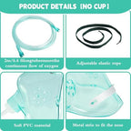 3 Pack Oxygen Masks for Face Adult, XL Size Oxygen Mask with 6.6' Ft Tubing and Adjustable Elastic Strap- NO Cup