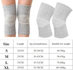 Bamboo Charcoal Knee Sleeve - Bamboo Knee Brace Bamboo Compression Knee Sleeve -Elastic Warm Knee Brace Bmboo Knee Sleeve for Arthritis (Gray, Medium)