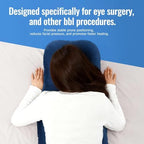 Face Down Pillow for Eye Surgery Recovery,Massage Pllow Face Down,BBL Pillow,Dual Sided Flannel &Cotton Linen Prone Support for Stomach Sleeper,with Adjustable Breathable Cushion and Grip Magic Tape