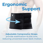 LP SUPPORT 727CA Extreme Back Support with Stays - Compression Support for Lumbar/Lower Back - Hook and Loop Closure (Black - Free size)