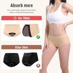 Carer Incontinence Underwear for Women Washable 150ml High Absorbent Leak Proof Underwear for Women Bladder Leak Womens Incontinence Panties 2 Pack Beige L