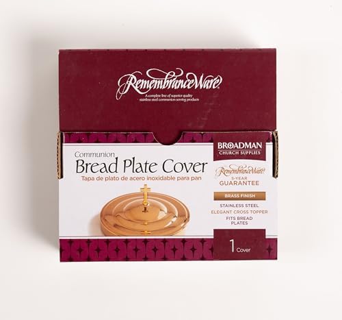 BROADMAN CHURCH SUPPLIES RemembranceWare Communion Bread Plate Cover, Brass