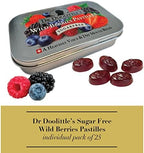 Dr. Doolittle’s Sugar Free Soft Fruit Pastilles for Voice and Throat, Wild Berries Flavor, 2.12 Ounce Tin, approximately 25 Count Package