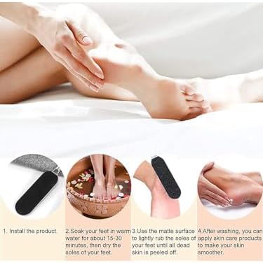 EBANKU Foot Files Refills Foot File, Reusable Stainless Steel Cracked Skin Corns Callus Remover, Feet Rasp Pedicure Sandpapers Replacement Pads Easy Feet Scrubber for Bath Pedicure Salon,100pcs