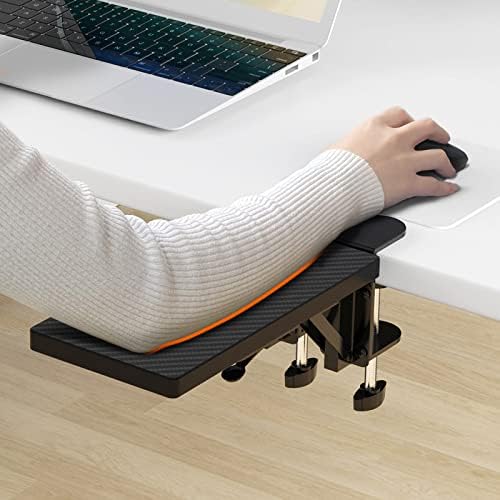 Desk Arm Rest, Comfortable Ergonomic Design Clamp On Computer Rotating Extendable Support Foldable Frame Holder for Desktop Computer Mouse
