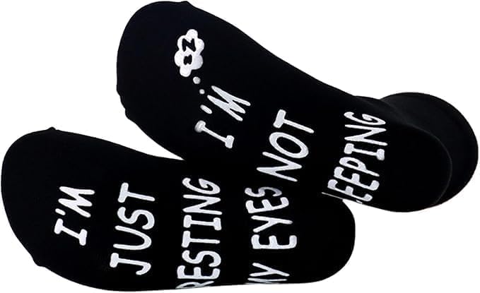 Mens Novelty Funny Socks - Letter Print Socks Christmas Birthday Gifts for Men