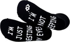 Mens Novelty Funny Socks - Letter Print Socks Christmas Birthday Gifts for Men