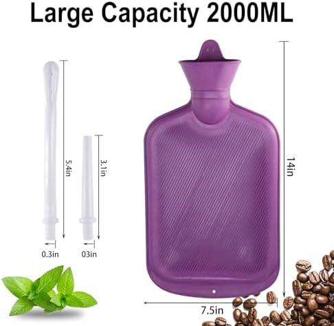 Enema Bag Kit with 5ft Hose Coffee Enemas at Home Water Shower Douche Colon Detox Cleanse Kit with Tubing, Tips, Clamp and Hook