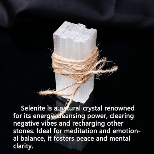 Runyangshi 20PCS Selenite Sticks Natural Selenite Crystals Wands Bulk Selenite Crystal Charging Energy Protection Reiki Healing Wiccan Altar Supplies