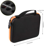 OUKENS Essential Oil Carrying Case, 1-3ml 63 Slots Hard EVA Shell Essential Oils Storage Organizer Bag with Foam Insert and Carrying Handle (Orange)