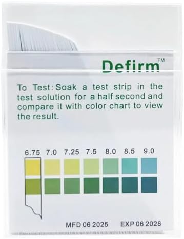 pH Test Strips Paper High Accuracy Universal Wide Range, pH 4.5-9.0 Acid Alkaline Litmus Test Strip Paper, Home Usage Water Swimming Pool Cosmetic Scientific School Lab Study pH Test