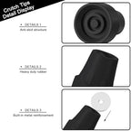 4 Pack Replacement Rubber Cane Tips 3/4 Inch Heavy Duty Rubber Crutch Tips Non Slip Walker Tips for Walkers Commodes Shower Chairs Canes Leg (Black)