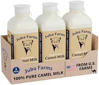 100% Natural Camel Milk – Grade A, Fresh Frozen Pints – Pure & Nutritious, Lightly Pasteurized – From U.S. Camel Dairy (3 Pack)