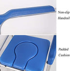 3 in 1 Bath Toilet Chair Bedside Commode Seat Deluxe Pregnant Shower Stool with Ultra-Premium Padded Adjustable Height for Adults, Handicap