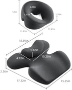 Prone Massage Pillow, a Chest and face Support Sleep Pillow, is Suitable for Massage, SPA and Sleep. Face Down for Eye Surgery， After Surgery for Sleeping (Dark Grey)