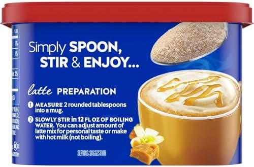 Maxwell House Vanilla Caramel Latte Mix, 8.7 oz + French Vanilla Café-Style Instant Coffee Beverage Mix, 4.3 oz, (Variety Pack)