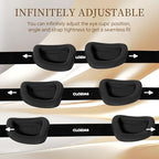 CLOZIA Sleep Mask for Men Women, Adjustable Sleeping Eye Mask, 100% Blocking Eye Masks for Sleep, Soft Comfortable for Travel & Shift Work,Black