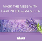Plasticplace White Drawstring Lavender and Soft Vanilla Scented Garbage Can Liners, Compatible with Code H (200 Count), 8-9 Gallon / 30-35 Liter, 18.5" x 28