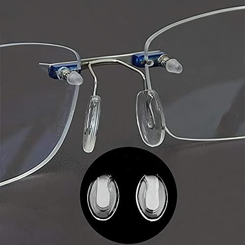 5 Pairs Glasses Nose Pads,BEHLINE Eyeglass Nosepads for Rimless/Frameless Glasses Eyeglasses Frames,Replacement for Eyeglasses Rimless Eyewear Nose Pieces,Plug-in/Slot-in Nose Bridge Pads