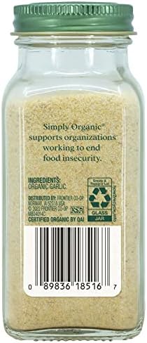 Simply Organic Garlic Powder Certified Organic, 3.64-Ounce Container