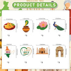 24 Pcs Indian Themed Cupcake Topper I Love Indian Party Cake Decor Indian Decorations Diwali Decorations