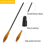 2 Pack Halloween Witch Broom Plastic Witch Broomstick Cosplay Broom Props, Realistic Wizard Flying Broom Stick Accessory for Costumes