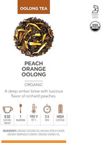 Teabloom Organic Oolong Tea, Peach Orange Loose Leaf Tea, USDA Certified Organic, Fresh Whole Leaf Blend in Reusable Gift Canister, 2.29 oz/65 g Canister Makes 35-50 Cups