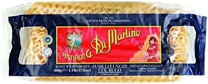 Di Martino - Italian Fusilli Lunghi Col Buco [Long Fusilli], (4)- 17.6 oz. Pkgs.