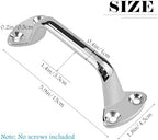 Bath Grab Bar - 6 Inch Stainless Steel Shower Grab Bar for Bathroom Safety for Seniors, Elderly, Disabled and Handicap - Stairway and Yacht Handle for Extra Support(Screws Not Included)