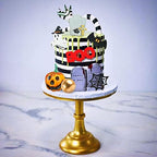 26PCS Halloween Cake Toppers Haunted House Tree Ghost Bat Boo Sign Cupcake Toppers Tombstone Pumpkin Spider Balls Cake Decorations Set for Halloween Zombie Theme Birthday Supplies