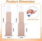 10 Pcs Hammer Toe Straightener Reusable Broken Buddy Wraps Toe Corrector Hammertoe Bandages Support Protection Splints Cushioned for Women Men Overlapping Crooked Curled Bent (Beige)