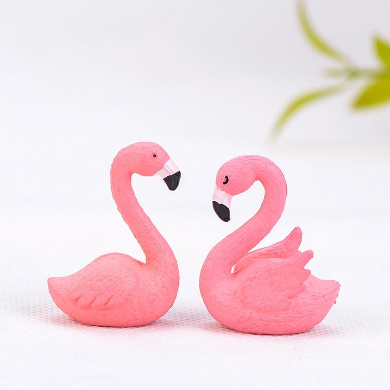 X Hot Popcorn 30Pcs Flamingo Cupcake Toppers Mini Flamingo Figurines Flamingos Cake Decorations Fairy Garden Party Bridal Wedding Decor