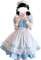 Maid Outfit Anime Cosplay Lolita Maid Dress French Maid Costume Plush cat ear Socks set
