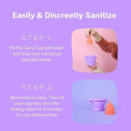 Pixie Menstrual Cup Compact Sterilizer for Feminine Care - Good for Public Restrooms, Camping or Dorms - Collapsible Cleaner Container for Your Menstrual Disc & Period Cup - Microwavable - Reusable