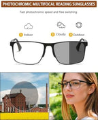Progressive Multifocus Reading Glasses Anti Blue Light Photochromic/Bifocal Reading Glasses for men UV Protection