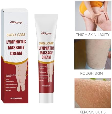 South Moon Swell Care Lymphatic Massage Cream, Bruising & Swelling, Tummy Tuck, Liposuction Post Surgery Recovery, Targeted Swelling Reduction,Thigh Skin Laxity (40G/1.41 OZ)