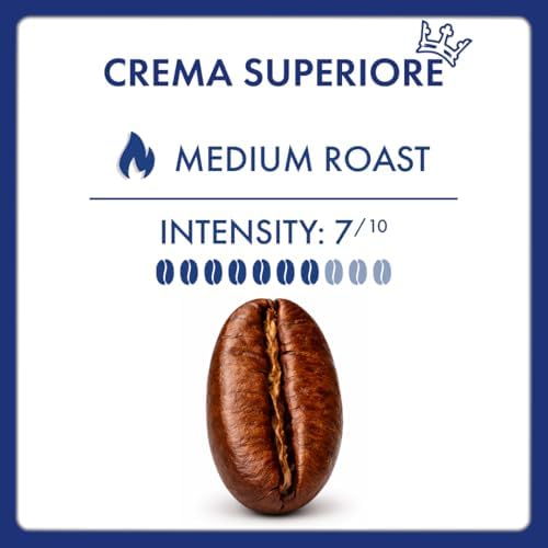 Caffe Borbone Medium Roast Whole Bean Coffee, Crema Superiore, Rich and Smooth Italian Coffee, 2.2 lb Bag