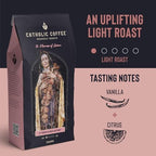 Catholic Coffee St. Thérèse of Lisieux | Light Roast Whole Bean Coffee – Vanilla & Citrus Notes | 12oz Bag – Gentle Catholic Gift Inspired by the Little Flower