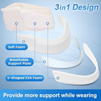 Velpeau Neck Brace for Neck Pain and Strong Support, Soft Cervical Collar for Sleeping Upright, Snoozing - Stabilizes & Relieves Pressure in Spine for Women & Men (Blue, M: 13.5-16.5" / 3" Depth)