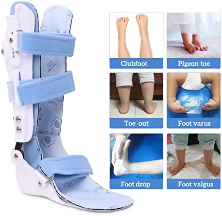 Kids AFO Drop Foot Brace Children Ankle Foot Orthosis for Toddler Pediatric Afo Night Splint Othopedic Baby Drop Foot Support Walking with Shoes or Sleeping （Left）