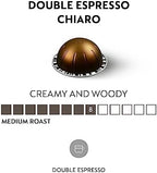 Nespresso Capsules Vertuo, Double Espresso Chiaro, Medium Roast Espresso Coffee, 30-Count Coffee Pods, Brews 2.7oz.