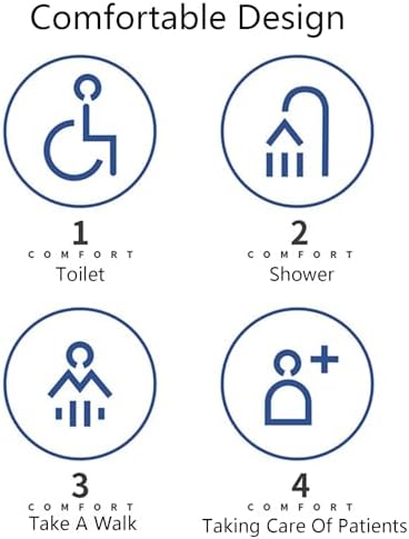 Raised Toilet Seat with Handles Up to 500 Lbs, Elevated Handicap Toilet Seat Riser for Seniors with Soft Padded, Height Adjustable, Bedside Commode Wheelchair, Fit Any Toilet, Blue