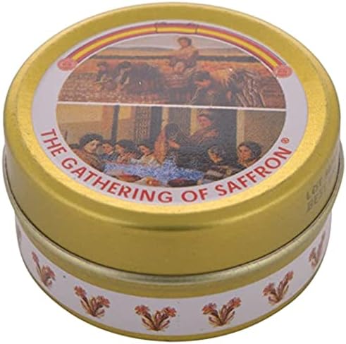 The Gathering of Saffron Brand Saffron, 2 gm X 12 tins Pure Spanish, Imported by Aiva Products With 2D Barcode