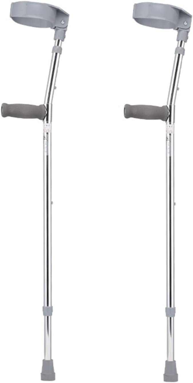 Heavy Duty Forearm Crutches Supports Up to 130kg Closed Cuff Crutches 1 Pair of Lightweight Aluminium Crutches for Adults 10 Stops Adjustable with Soft Ergonomic Handle Grips decorate Warm life