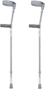 Heavy Duty Forearm Crutches Supports Up to 130kg Closed Cuff Crutches 1 Pair of Lightweight Aluminium Crutches for Adults 10 Stops Adjustable with Soft Ergonomic Handle Grips decorate Warm life
